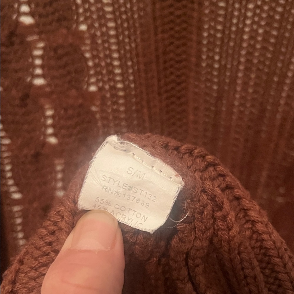 Debut Women's Rust Cardigan Sweater - Picture 3 of 4